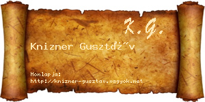 Knizner Gusztáv névjegykártya