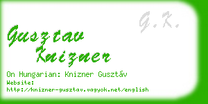 gusztav knizner business card
