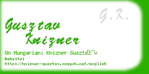 gusztav knizner business card